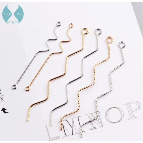 Ritoule Curve wave, with earrings, earrings, ear clip, ear hook, DIY, made in Korea simple ear jewelry parts and accessories