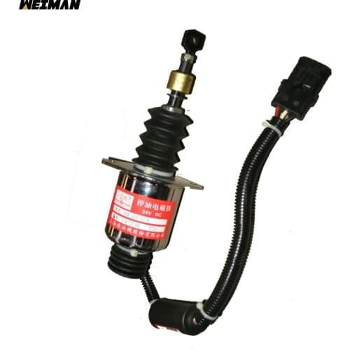 Shanghai Diesel Engine SC11CB220G2B1 Spare Parts Stop Solenoid Valve D59-105-22+A