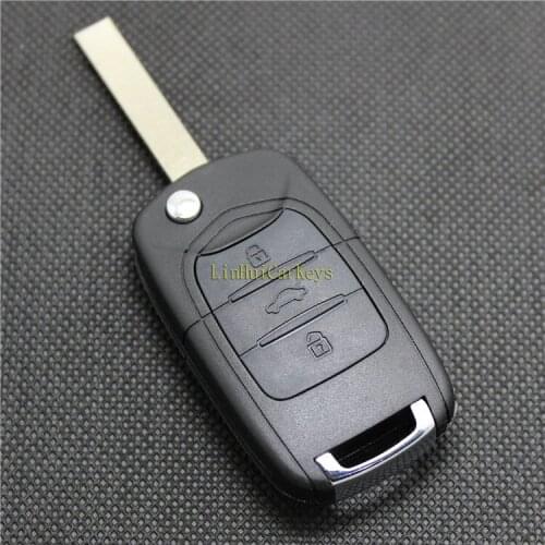 PINECONE for WULING BAOJUN 310 560 730 Car Key Case 3 Buttons Uncut Brass Blade Modified Remote Blank Key Shell 1 PC
