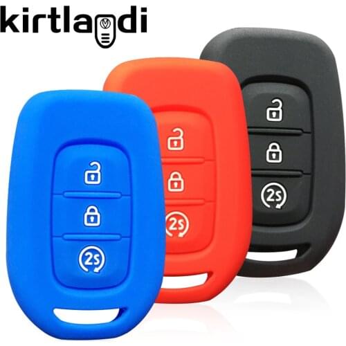 Silicone Remote Car Key Case Cover for Renault Duster Logan Stepway Clio Sandero Captur Laguna Scenic SS2 Holder Shell Accessory