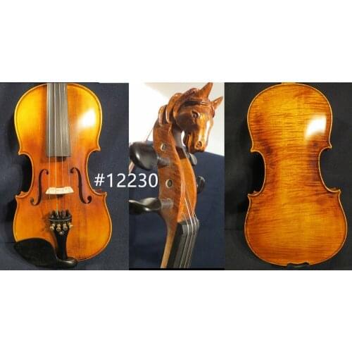 Strad style SONG Maestro 3/4 violin,carving Horse head ,powerful sound #12230