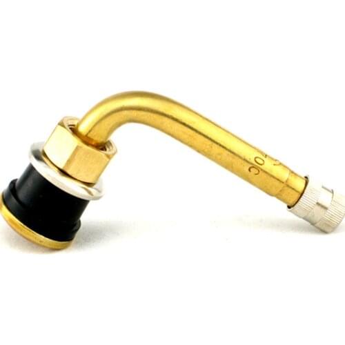 4pcs TR570c Heavy Duty Brass Truck Tire Valve for tubeless tire, Straight, 0 .625" hole TR570 with 90 degree bend