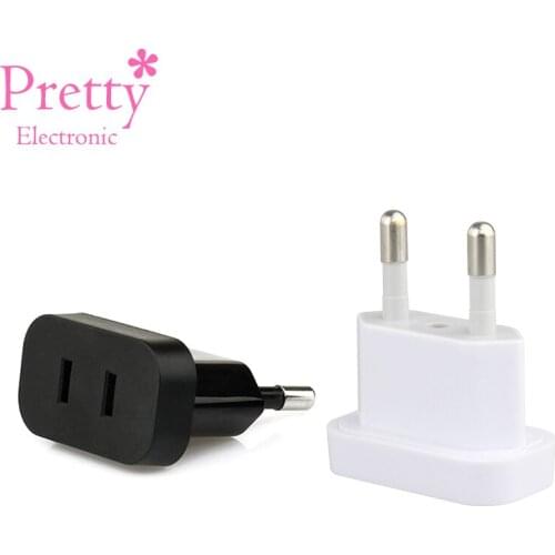 1PC US To EU Adapter Plug Wall Socket AC 2.5A 250V Travel Adapter High Quality 4.0 4.8mm EU Interface Adaptor 2 Round Pin Socket