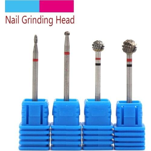 1pcs Tungsten Steel Grinding Head Nail Drill Bits Carving Burrs 2.35mm Shank Electric Manicure Machine Accessories Tools