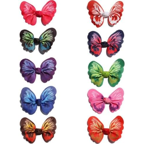 10PCS 6CM Newborn Butterfly Shape Hair Bows With Clip For Hair Accessories Hairpins Boutique For Headbands
