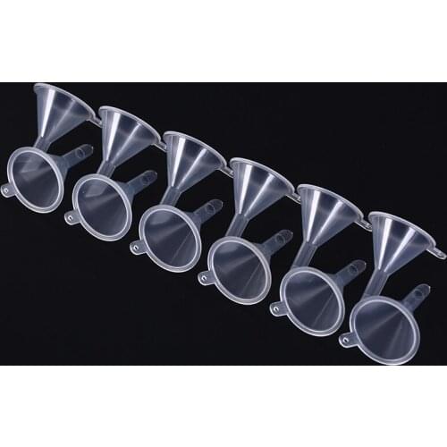 12 Pcs/Set Waterproof Mini Funnels Packaging Travel Tools Small Clear For Empty Bottle Filling Perfumes Essential Oils