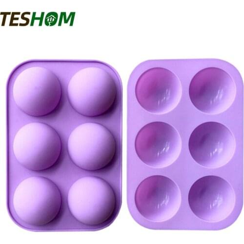 2pcs Half Sphere Silicone Soap Molds Bakeware Cake Decorating Pudding Jelly Chocolate Fondant Mould Ball Shape Biscuit Tool