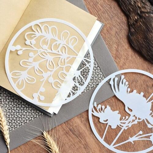 3pcs hand account DIY painting round hollow ruler window flower shape model portray template plant flower pattern