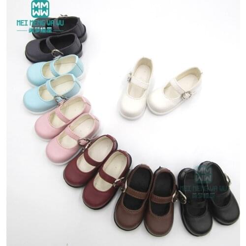 6.5cm*3cm BJD Accessries for doll 1/4 GEM MSD Synthetic Leather pu Shoes high-heeled shoes Black, white, pink, mint green