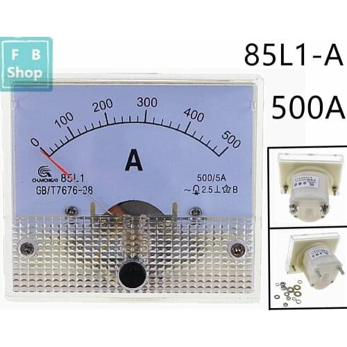 1PCS 85L1 500A AC Panel Meter Analog Panel Ammeter Dial Current Gauge