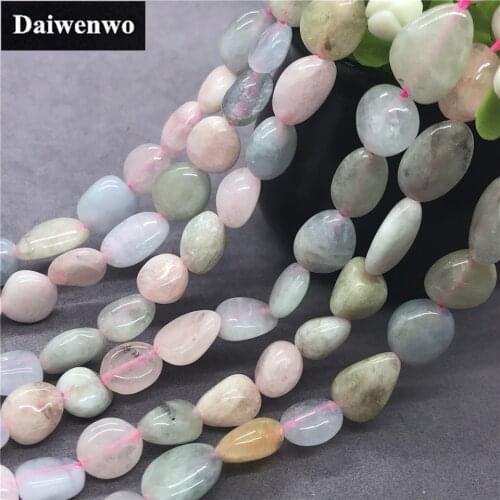Morganite Bead Natural Loose Stone Irregular Gravel Shape DIY for Jewelry