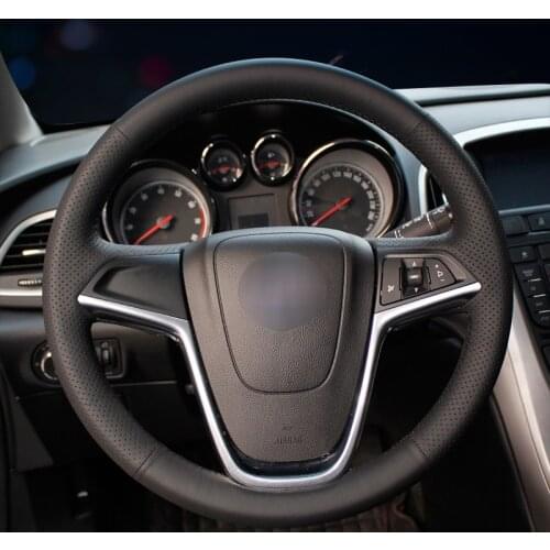 Black Artificial Leather Car Steering Wheel Cover for Buick Astra (J) 2010-2015 Ampera 2012-2015 Meriva (B) 2010-2017