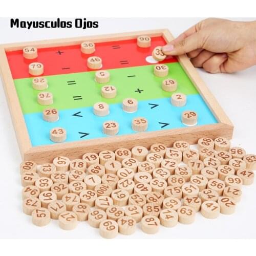 Sudoku Addition And Subtraction Operation Wooden 1-100 Digital Learning Board Math Enlightenment Childrens Educational Toys