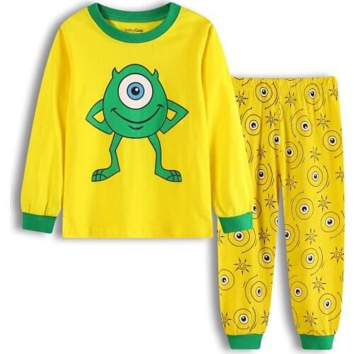Spring Autumn Kids Pajamas Children Sleepwear Baby Pajama Sets Boys Girls Animal Pyjamas Cotton Nightwear Clothing Alien Pijamas