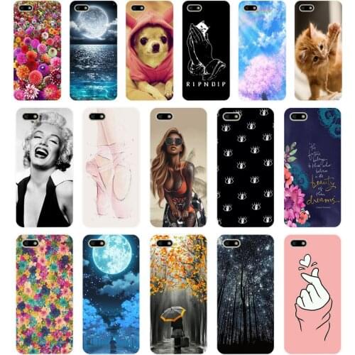 F Silicone case For 5.45" inch Huawei Y5 2018 PRIME case Soft back cover Phone Case for on Huawei Y5 2018 case Coque bumper bags
