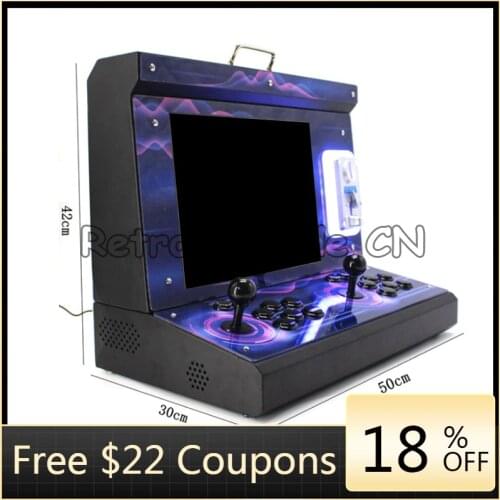 2021 New Bartop Fighting Video Game Machine 3400 in 1 Arcade Double joystick Button 15 inch screen pandora box 12 coin acceptor