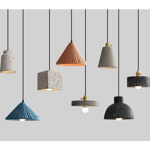 Nordic INS Individual Designer Cement Pendant lights Art Decor Marble Light Dining Room Restaurant Small Hanging lamp Fixtures