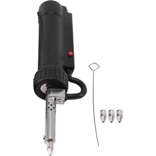 JFBL Hot US Plug,Desoldering Machine Automatic Portable Electric Solder Tin Sucker Vacuum Soldering Remove Pump with 3 Nozzle