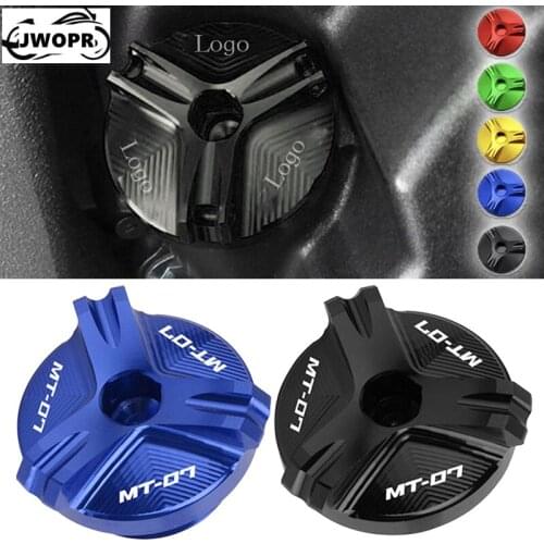 JWOPR Motorcycle Modified Oil Dipstick Oil Screw Oil Filler Cap Accessories Suitable for YAMAHA MT07 FZ07 MT-07