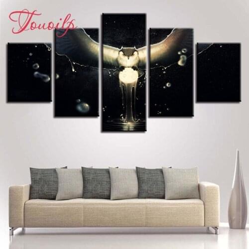 5D DIY Full Square&round 5pcs Animal Halloween owl 5d Diamond Painting Combination diamond Embroidery Mosaic Home Decor painting