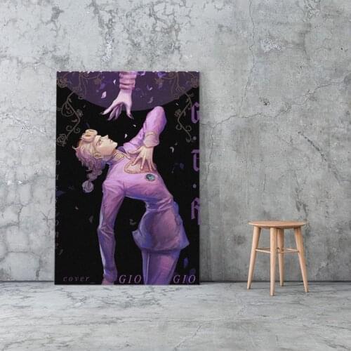 Wall Art Canvas Anime Role Print Posters Giorno Giovanna Painting Jojo S Bizarre Modular Picture Home Decor Living Room Frame