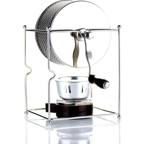 Manual Coffee Bean Roaster DIY 304 Stainless Steel Hand Use Coffee Roaster with Burner 300G Coffee Bean Capacity 300g