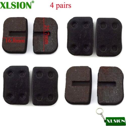 XLSION 4 Pairs Pocket Bike Brake Pads Disc Shoe Pad For 47cc 49cc Gas Minimoto Pocket Mini Dirt Bike Scooter Baby Kid Crosser
