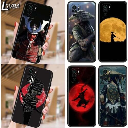 Japan The samurai Ninja for Xiaomi Redmi Note 10 10S 9 9T 9S 9Pro Max 8T 8Pro 8 7 6 5 Pro 5A 4X 4 Soft Black Phone Case