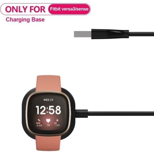 Charging Dock for fitbit Versa 3 Charger Stand Portable Watch Charger Power Cable for Fitbit sense USB Charging Data Cradle