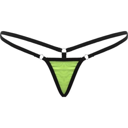 Womens Sexy Erotic Underwear Micro Mini Lingerie Super Low Waist T-Back G-String Thong Female Seamless Bikini Briefs Underpants