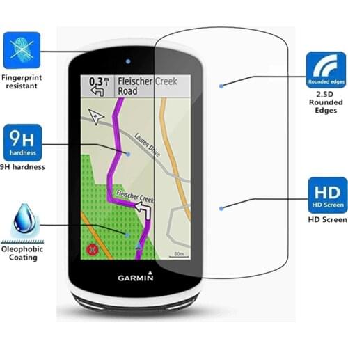 2Pcs For Garmin Edge 1030/1030 plus 2.5D 9H Tempered Glass Screen Protector Ultra-thin Crystal Clear Scratch Resistant Skin film
