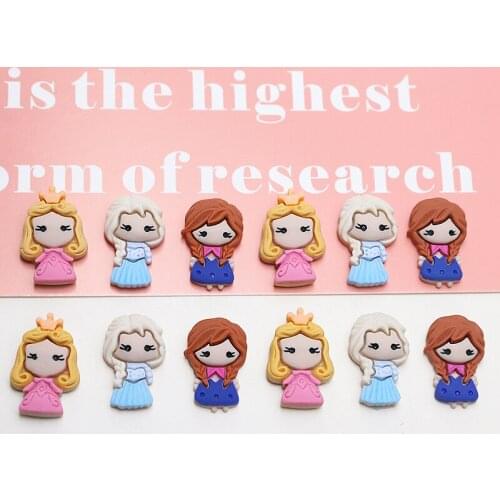 20pcs Creative Cartoon Cute little girl Earrings For Women resin patch Pendant diy handmade jewelry hairpin earrings accessories