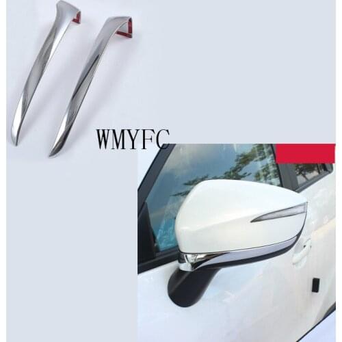 ABS Chrome Car Door Side Rearview Mirror strip Trim cover Exterior decoration Accessories For Mazda CX-3 CX3 2018 2019 2020