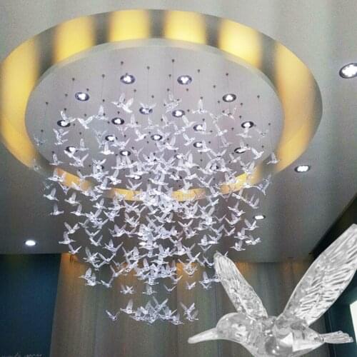 Acrylic Birds Hanging Decoration Ornament for Wedding Home Ceiling Bedroom Window Hanging Decoration