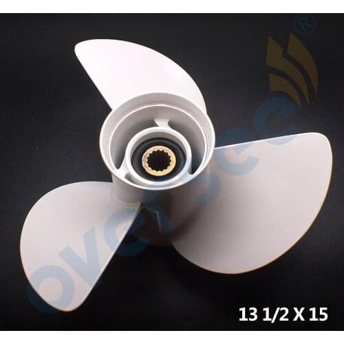 6E5-45947 Aluminum Propeller 13-1/2*15 For Yamaha Outboard Motor 2T Parsun Hidea 60HP-150HP 13-1/2x15 - K 6E5-45947-00-EL