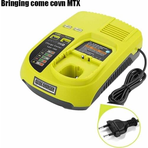 Free shipping For RYOBI Battery Charger 14.4v 18V Ni-CD Ni-MH Li-ion P110 P107 P108 for Ryobi one+ Battery with USB Port 3A