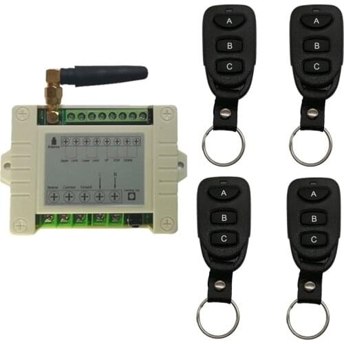 Wireless RF Remote Control Light Switch 10A Relay Output Radio AC 220V 2CH Channel 2CH Receiver Module + 3 Button Transmitter