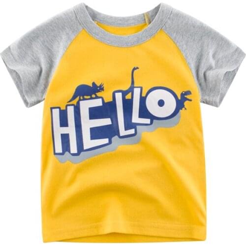 Children clothes Dinosaur shirt boys t Shirts Infant Kid Cartoon Print Pocket T-shirt Tops Tee Newborn koszulka summer camiseta