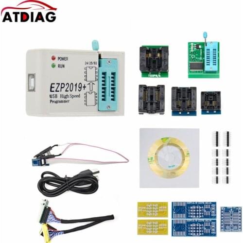 EZP2019 High Speed USB SPI Programmer+ 12 adapter SOP8 test clip sop8/16 1.8V adapter socket flash bois 24 25 EEPROM