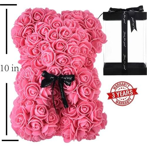 Artificial flower Teddy bear of rose Valentine girlfriend gift boyfriend wedding decorative flowers bridal accessories