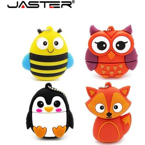 JASTER Hot Fashion Mini Animal Owl Bee Penguin Fox USB 2.0 External Storage 4GB / 8GB / 16GB / 32GB / 64GB Flash Drive