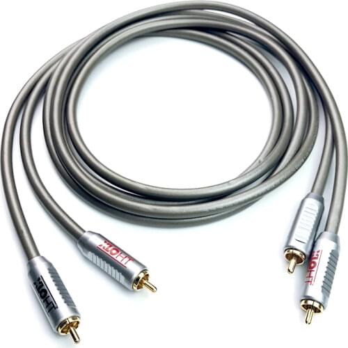 Pair XLO HT 4N Pure Copper RCA Interconnection HiFi Audio Cable with 24K Gold Plated Plug 1.5M