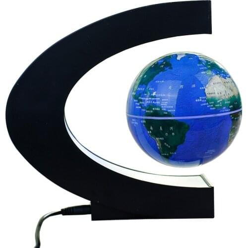 Magnetic Levitation Floating Rotation 4 inch Globe 7 color changing free customized your logo or letters Life or business gift