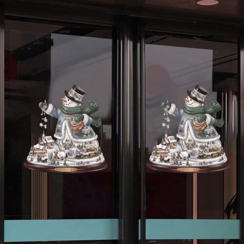 Merry Christmas Decorations Paste Window Paste Stickers Christmas Ornaments Christmas Tree Decor Navidad Xmas Gift New Year 2022