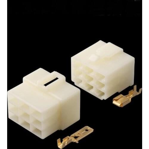 New 9 Pin DJ7091-6.3-11/21 ABS Plastic Electrical Wire Connectors Plug Male female Automobile Connector