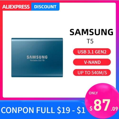 Samsung T5 portable SSD 1TB 2TB 250GB 500GB type c External Portable Hard Drive USB 3.1 hdd 1t 2tb for laptop Mac pc system