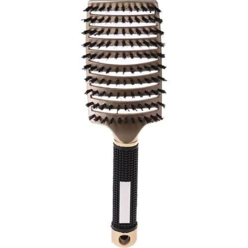 Salon Professional Bristle & Nylon Hairbrush Scalp Massage Comb Wet Hair Brush