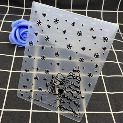 Christmas Embossing Folder DIY Card Papercraft Scrapbooking Decor Template Diary