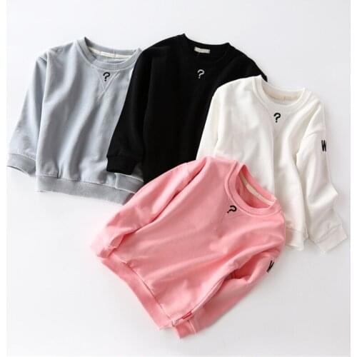 Baby Girl Sweatshirt Spring New Arrival Cartoon Letter Girls Clothing Casual O-Neck Terry Cotton Children Pullovers Kids Clothes
