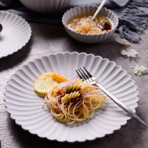 Plate Pure Food Tray Simple Dinnerware Creative Tableware Kitchen